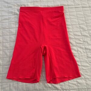 Fabletics Yitty Mesh Me Smoothing High Waist Short Bright Neon Orange Woman’s M
